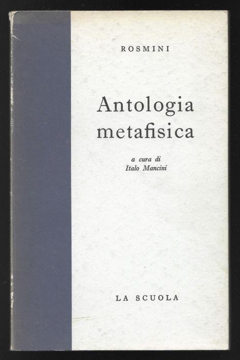 Antologia metafisica - Antonio Rosmini - copertina