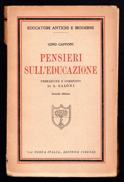 Pensieri sull'educazione - Gino Capponi - copertina
