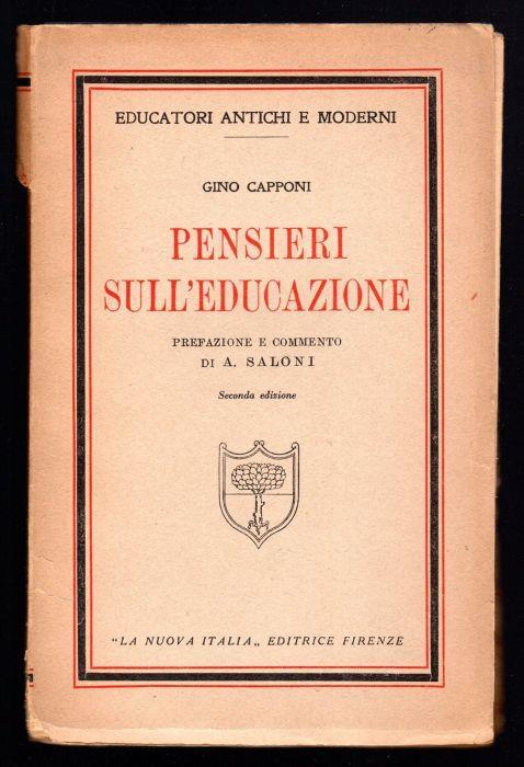 Pensieri sull'educazione - Gino Capponi - copertina
