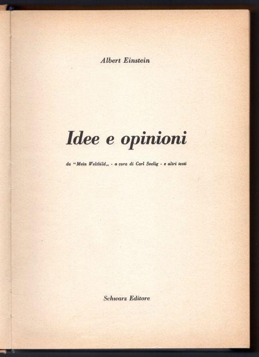 Idee e opinioni - Albert Einstein - copertina