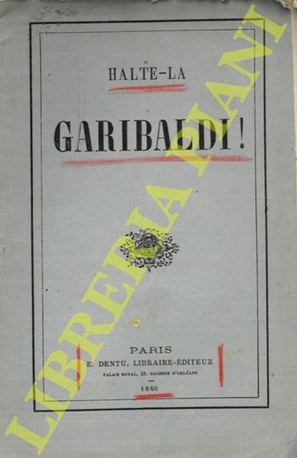 Halte-La. Garibaldi! - copertina