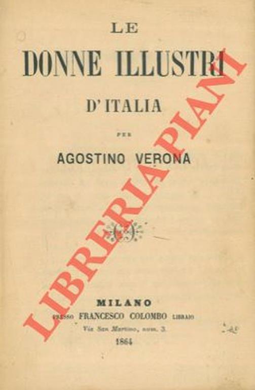 Le donne illustri d'Italia - copertina
