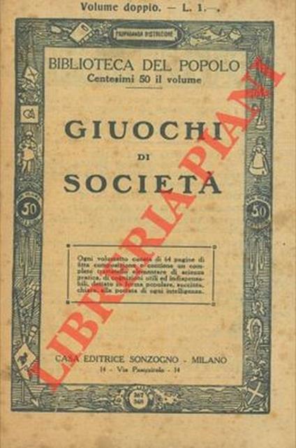 Giuochi di società - copertina
