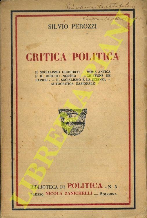 Critica politica - Silvio Perozzi - copertina