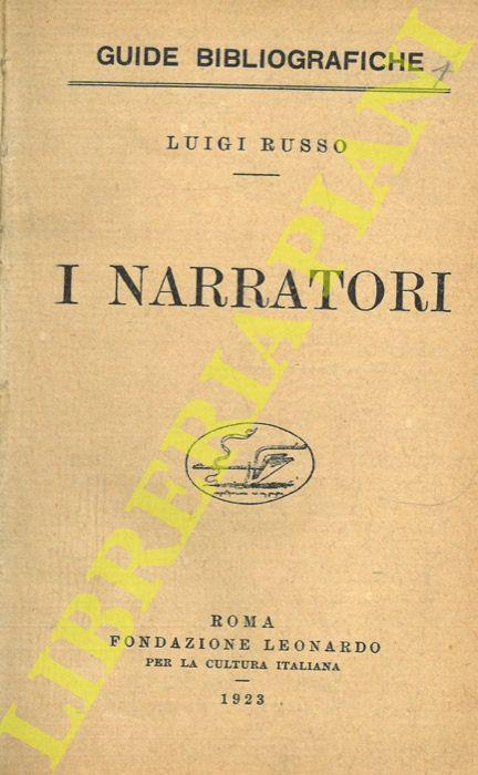 I narratori - Luigi Russo - copertina