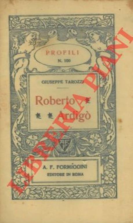 Roberto Ardigò - Giuseppe Tarozzi - copertina