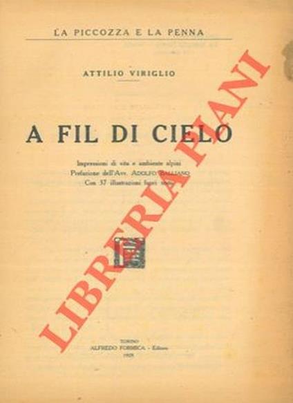 A fil di cielo - Attilio Viriglio - copertina