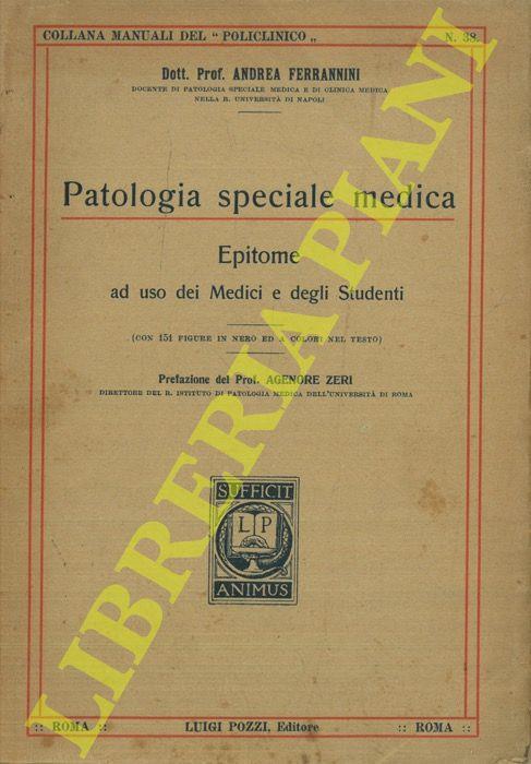 Patologia speciale medica. Epitome ad uso dei medici e degli studenti - copertina