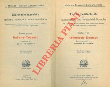 Dizionario tascabile italiano-tedesco e tedesco-italiano - Gustavo Sacerdote - copertina