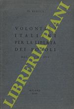 Volontari italiani per la libertà dei popoli dal 1821 al 1915