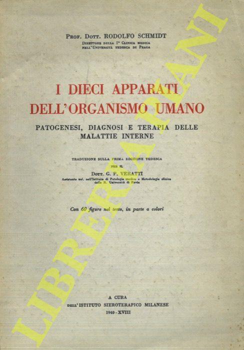 I dieci apparati dell'organismo umano - Rudolf Schmid - copertina