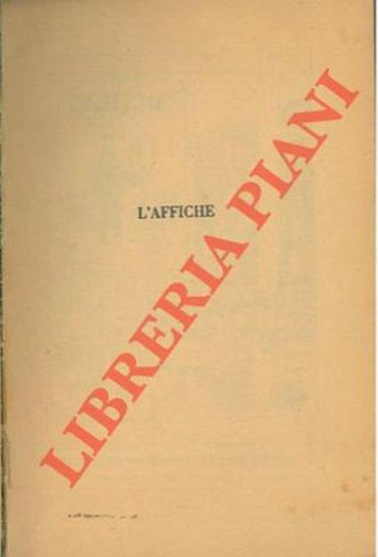 L' affiche. - Joseph M. Lo Duca - copertina