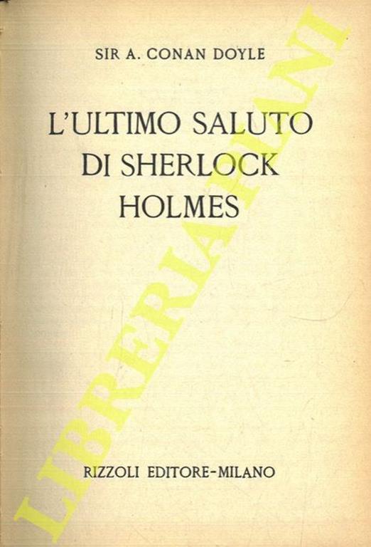 L' ultimo saluto di Sherlock Holmes - Arthur Conan Doyle - copertina
