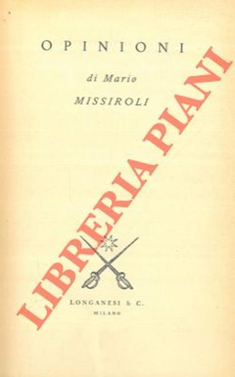 Opinioni - Mario Missiroli - copertina