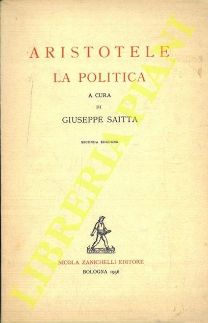 La politica - Aristotele - copertina