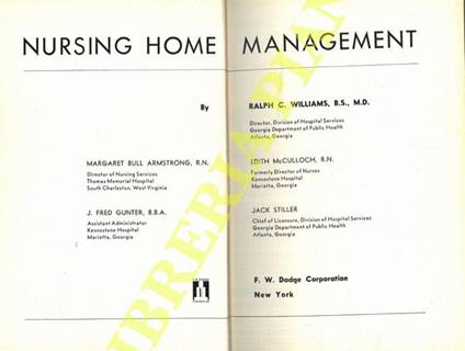 Nursing Home Management - copertina