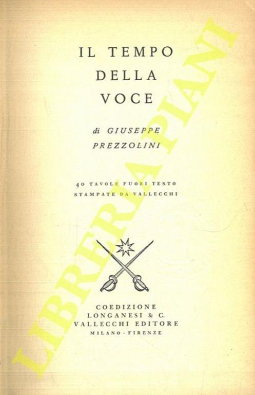 Il tempo della Voce - Giuseppe Prezzolini - copertina