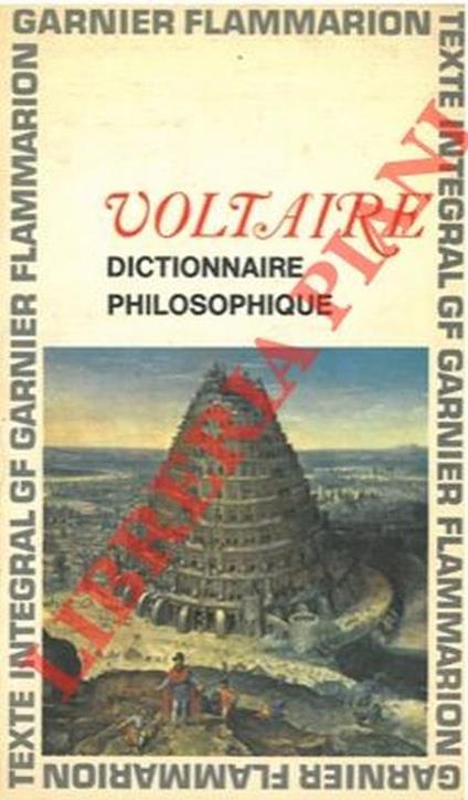 Dictionnaire philosophique - Voltaire - copertina