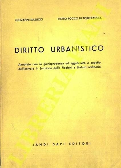 Diritto urbanistico - Giovanni Marucci - copertina