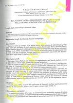 Relazione taglia-profondità di specie ittiche nell'Arcipelago Toscano meridionale