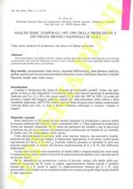 Analisi serie temporali 1987-93 della produzione e dei prezzi mensili nazionali di alici