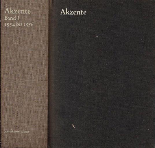 Akzente band I 1954 bis 1956 - Hans Bender - copertina