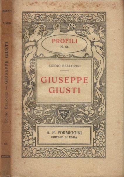 Giuseppe Giusti - Egidio Bellorini - copertina