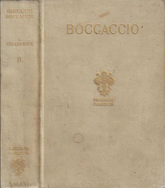 Il decamerone Volume II - Giovanni Boccaccio - copertina