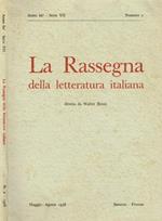 La Rassegna della letteratura italiana anno 62°, serie III, n.2, maggio-agosto 1958