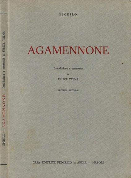 Agamennone - Eschilo - copertina