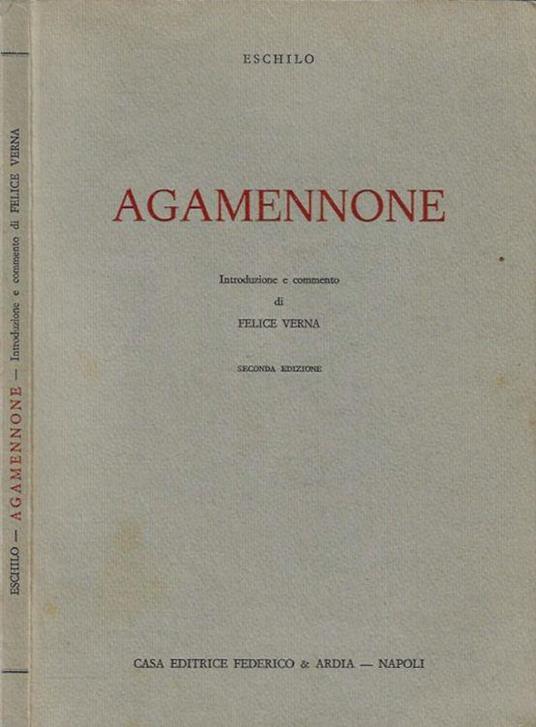 Agamennone - Eschilo - copertina