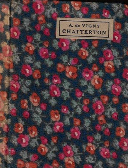 Chatterton - Alfred de Vigny - copertina