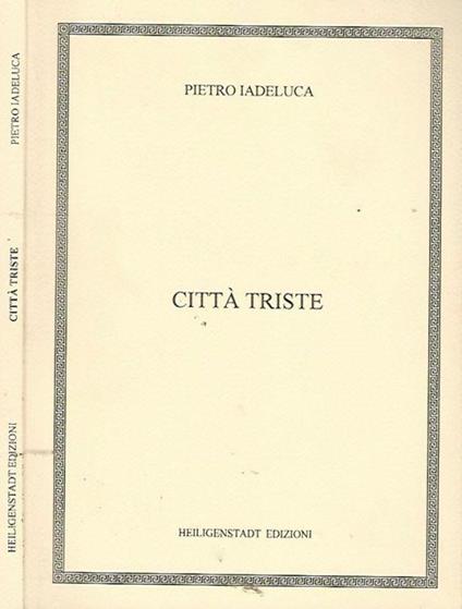 Città Triste - Pietro Iadeluca - copertina