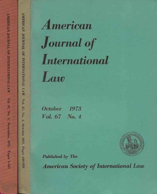 The American Journal of International Law - copertina