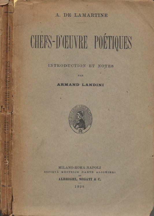 Chefs-d'oeuvre poétiques - Alphonse de Lamartine - copertina