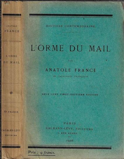L' orme du mail - Anatole France - copertina
