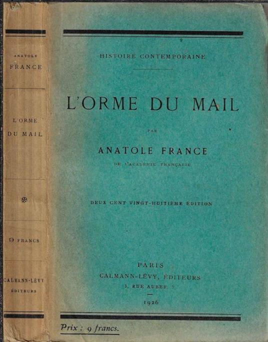 L' orme du mail - Anatole France - copertina