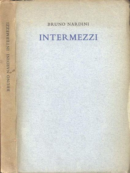 Intermezzi - Bruno Nardini - copertina