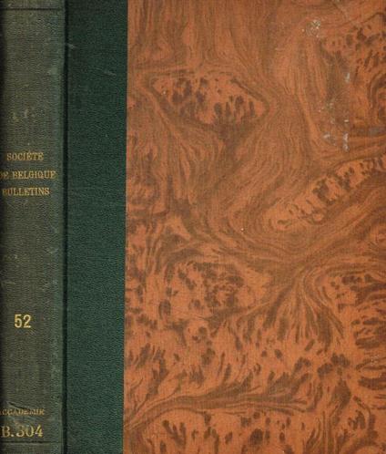 Bulletin de la Société Royale de botanique de Belgique. Tome LII deuxieme serie, tome II, 1913-14 - copertina