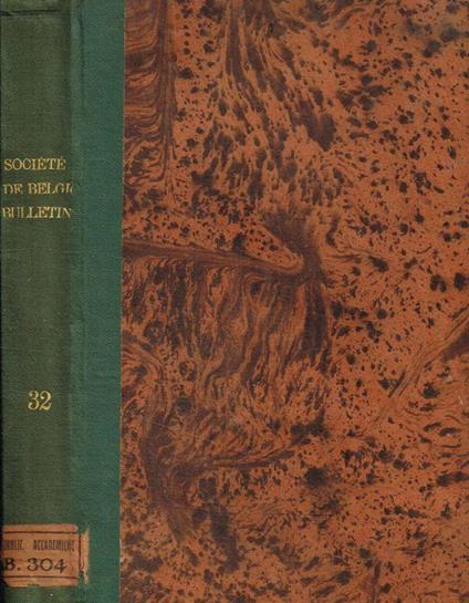 Bulletin de la Société Royale de botanique de Belgique. Tome trente-deuxième, 1893 - copertina