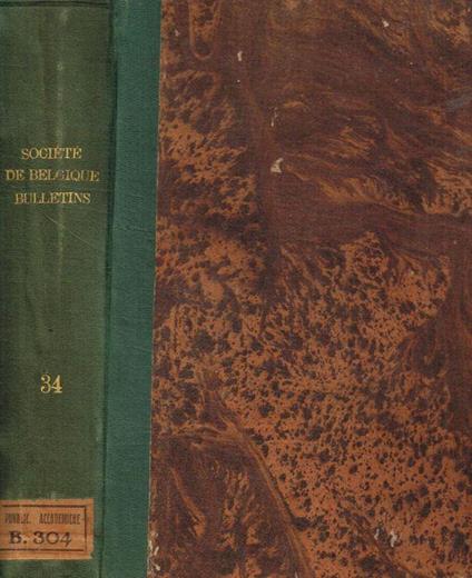 Bulletin de la Société Royale de botanique de Belgique. Tome trente-quatrième, 1895 - copertina
