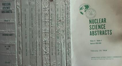 Nuclear science abstracts. Volume 18, n.4, 5, 6, 8, 9, 10, 11, 12, 13, Semiannual index jan-jun.1964 - copertina