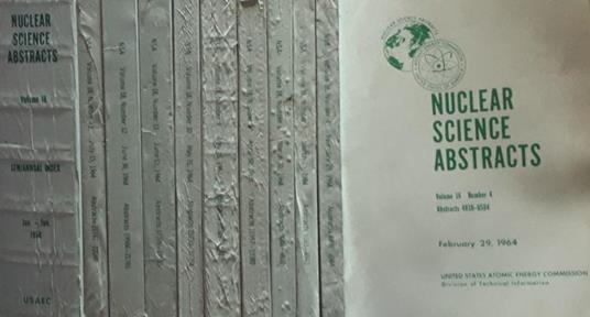 Nuclear science abstracts. Volume 18, n.4, 5, 6, 8, 9, 10, 11, 12, 13, Semiannual index jan-jun.1964 - copertina