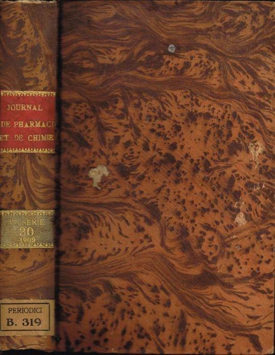 Journal de Pharmacie et de Chimie (fondé en 1809) - copertina