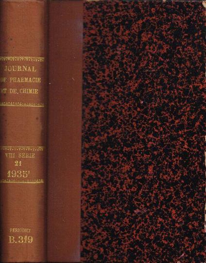 Journal de Pharmacie et de Chimie (fondé en 1809) - copertina