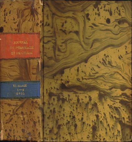 Journal de Pharmacie et de Chimie (fondé en 1809) - copertina