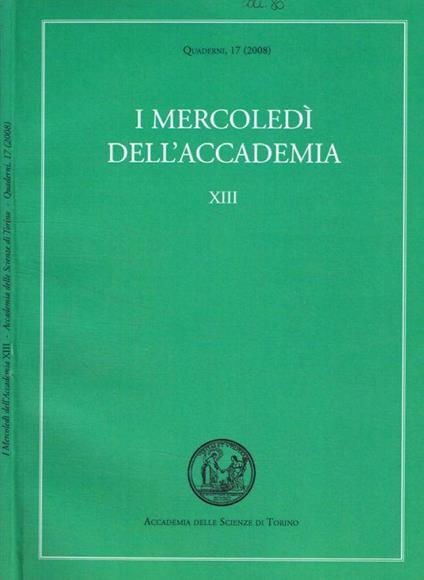 I mercoledì dell'Accademia XIII. Quaderni 17, 2008 - copertina