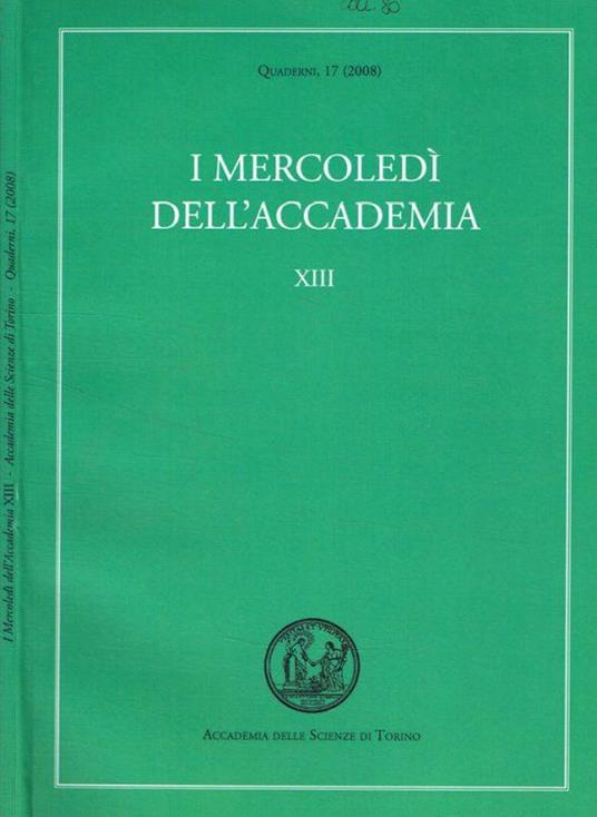 I mercoledì dell'Accademia XIII. Quaderni 17, 2008 - copertina