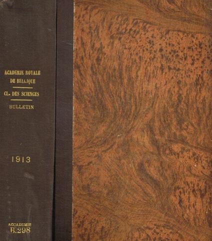 Bulletin de la classe des sciences. Anno 1913 - copertina
