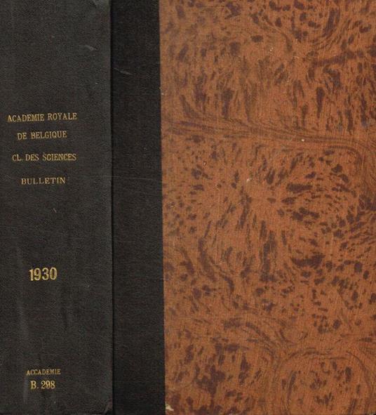 Bulletin de la classe des sciences. 5e serie tome XVI, 1930 - copertina